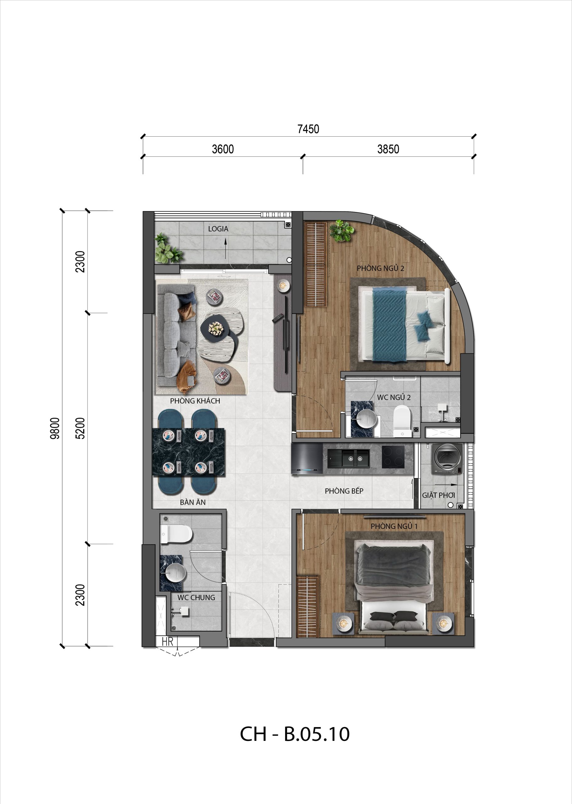 Căn Hộ A&k Tower 2pn B.05.10